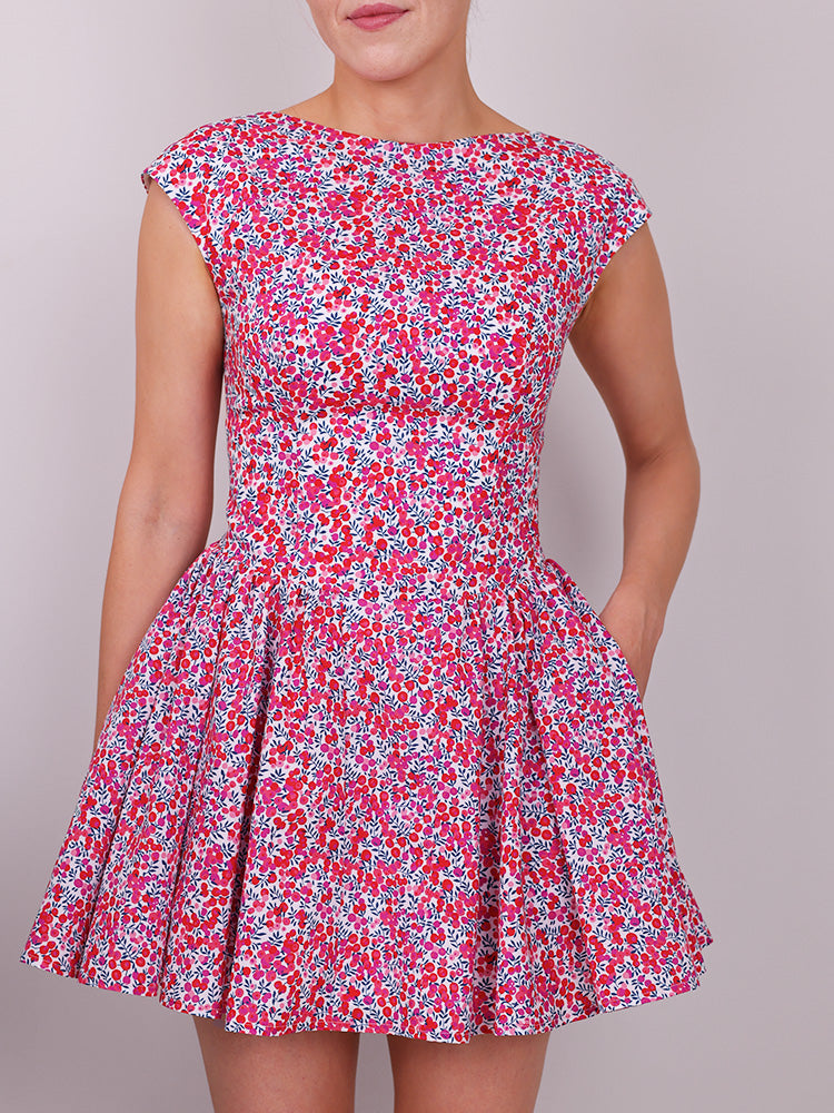 Drop Waist Dress Sewing Pattern - PDF Mini Dress with Open Back Nordic Seam Drop Waist Dress Sewing Pattern - PDF Mini Dress with Open Back Nordic Seam